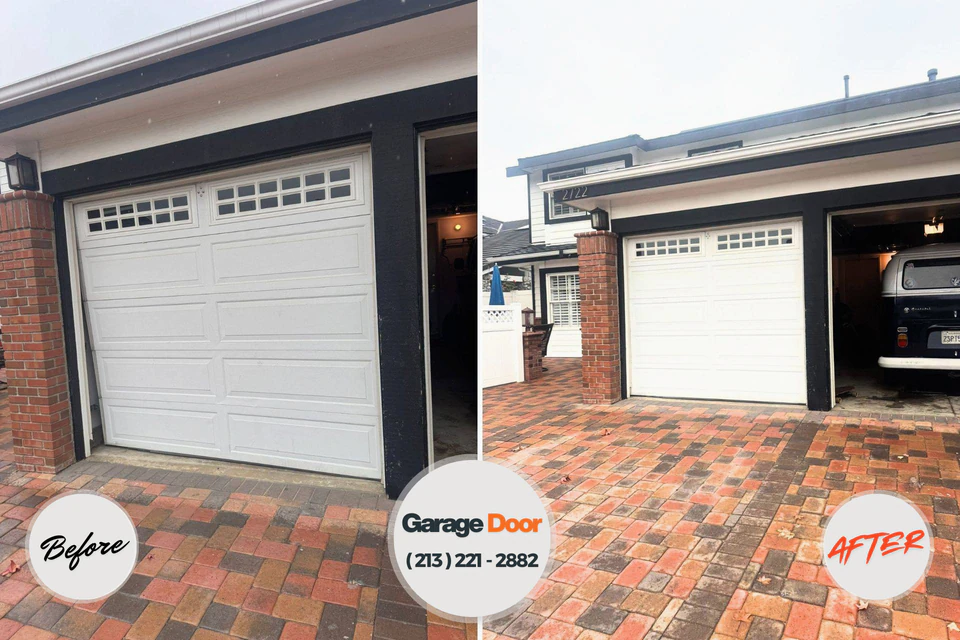 Before and after: garage door repair Clarkston Heights-Vineland, WA